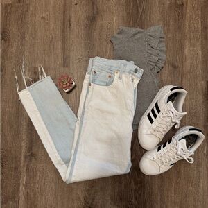 Levi’s two-tone light wash jeans